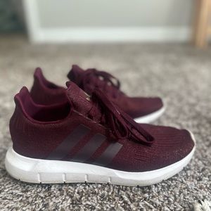 Garnet adidas sneakers size 8. Worn only a couple of times.